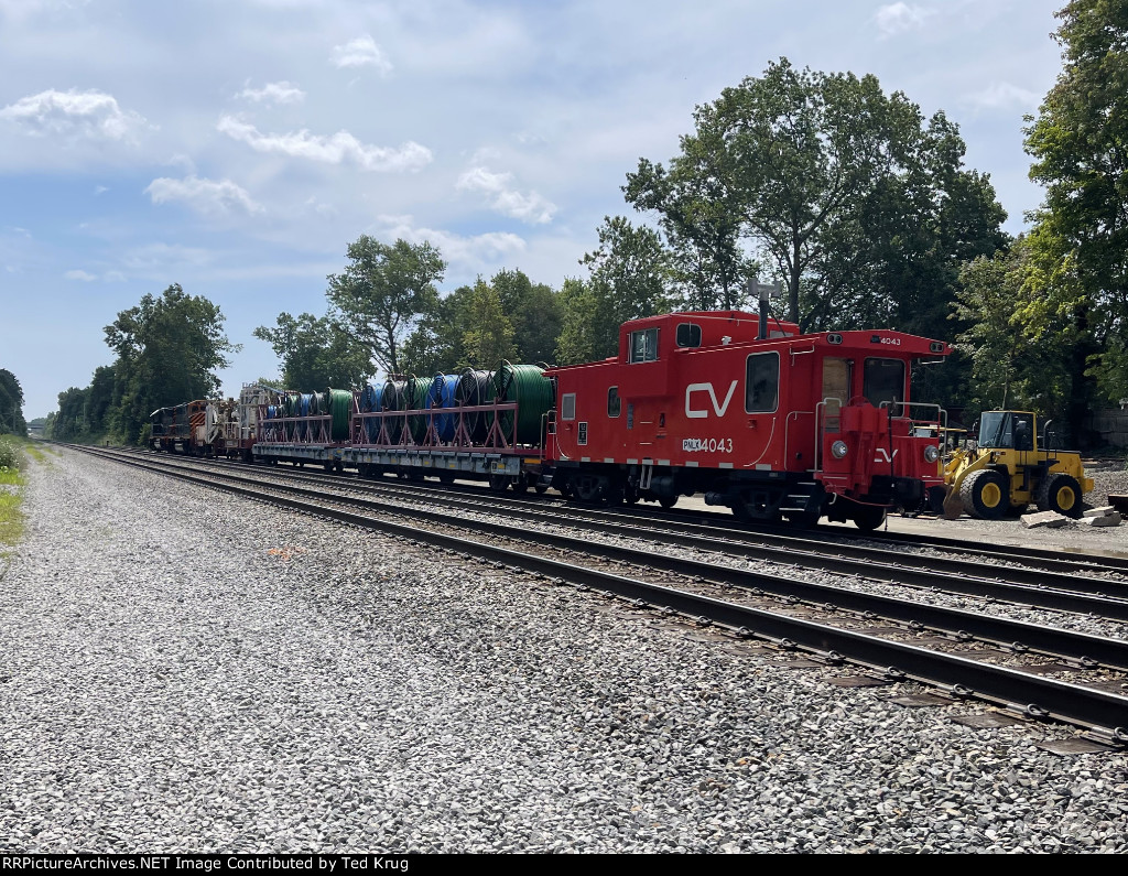 MBTA cable plow train